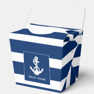 Benutzerdefinierter Bootsname Nautical Anchor Coas Geschenkschachtel