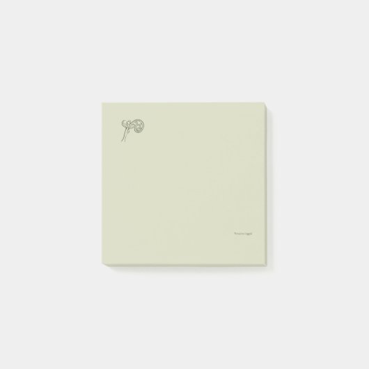 Benutzerdefinierter Botanischer Dark Academia Farn Post-it Klebezettel (Vorderseite)