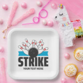 Benutzerdefinierter Bowling Strike Pappteller (Party)
