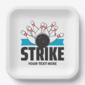 Benutzerdefinierter Bowling Strike Pappteller (Vorderseite)