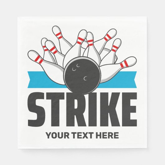 Benutzerdefinierter Bowling Strike Serviette (Vorderseite)
