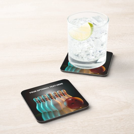 Benutzerdefinierter Bowling Strike Untersetzer Set (Rechte Seite)