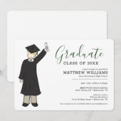 Benutzerdefinierter Boy Avatar| Abschluss der Hoch Einladung (Vorne/Hinten)