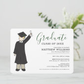 Benutzerdefinierter Boy Avatar| Abschluss der Hoch Einladung (Stehend Vorderseite)