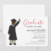 Benutzerdefinierter Boy Avatar| Abschluss der Hoch Einladung (Vorne/Hinten)