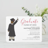 Benutzerdefinierter Boy Avatar| Abschluss der Hoch Einladung (Stehend Vorderseite)