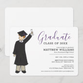 Benutzerdefinierter Boy Avatar| Abschluss der Hoch Einladung (Vorne/Hinten)