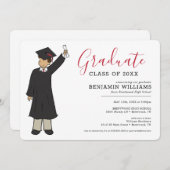 Benutzerdefinierter Boy Avatar| Abschluss der Hoch Einladung (Vorne/Hinten)