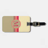 Benutzerdefinierter, brauner rosa rosa, brauner Fa Gepäckanhänger (Vorderseite horizontal)