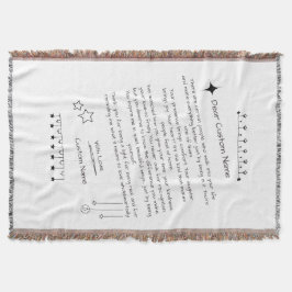 Benutzerdefinierter Brief an eine schöne Person Decke