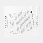 Benutzerdefinierter Brief an eine schöne Person Fleecedecke (Vorderseite (Horizontal))