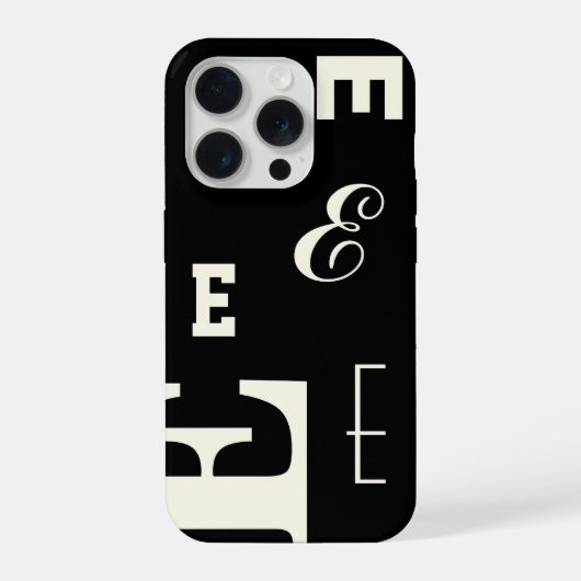 Benutzerdefinierter Buchstabe, farbenfrohes Monogr iPhone Hülle (Rückseite)