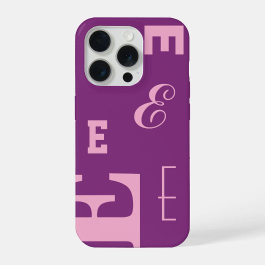 Benutzerdefinierter Buchstabe, Farbige Pop-Monogra iPhone Hülle (Rückseite)