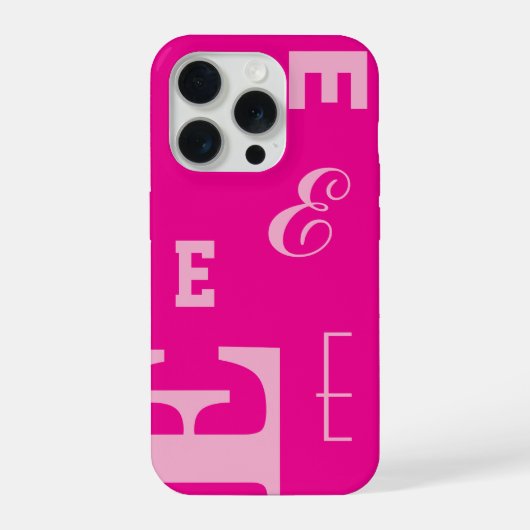 Benutzerdefinierter Buchstabe, Farbiger Monogramm- iPhone Hülle (Rückseite)