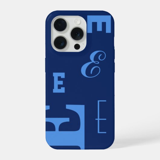 Benutzerdefinierter Buchstabe, Farbiger Monogramm- iPhone Hülle (Rückseite)