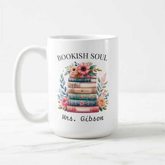 Benutzerdefinierter Buchtitel für Soul-Lover-Gesch Kaffeetasse (Links)