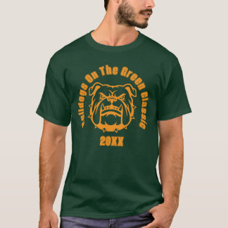 Benutzerdefinierter Bulldogge-Maskottchen-Golfturn T-Shirt