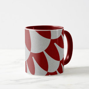 Benutzerdefinierter Burgunder Silber Schuppen Kaff Tasse