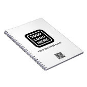 Benutzerdefinierter Business-Logo-QR-Code-Text Wer Notizblock (Rechte Seite)