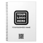 Benutzerdefinierter Business-Logo-QR-Code-Text Wer Notizblock (Vorderseite)