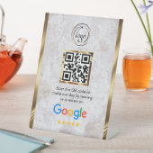 Benutzerdefinierter Business-QR-Code Google-Bewert Sockelschild (In Situ)