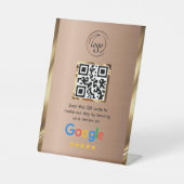 Benutzerdefinierter Business-QR-Code Google-Bewert Sockelschild (Vorderseite)