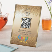 Benutzerdefinierter Business-QR-Code Google-Bewert Sockelschild (In Situ)