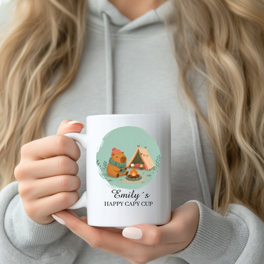 Benutzerdefinierter Camping Capybara Becher mit Na Kaffeetasse