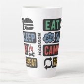 Benutzerdefinierter Camping-Name Milchtasse (Vorderseite)