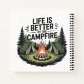 Benutzerdefinierter Camping-Text Notizblock (Rückseite)