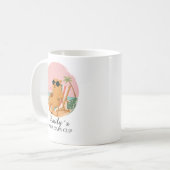 Benutzerdefinierter Capybara-Strandbecher mit Name Kaffeetasse (Vorderseite Links)