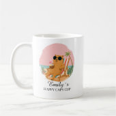Benutzerdefinierter Capybara-Strandbecher mit Name Kaffeetasse (Links)