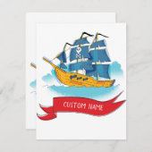 Benutzerdefinierter Cartoon-Piratentext (Vorne/Hinten)