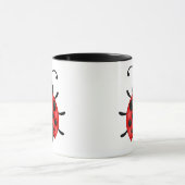 Benutzerdefinierter Cartoon Red Ladybug Trinkbehäl Tasse (Zentrum)