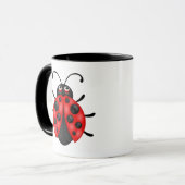 Benutzerdefinierter Cartoon Red Ladybug Trinkbehäl Tasse (Vorderseite Links)