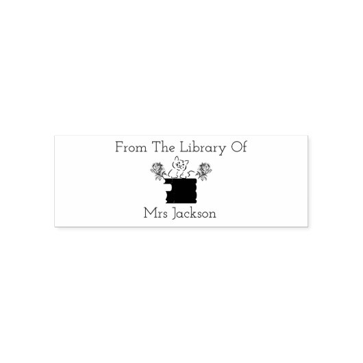 Benutzerdefinierter CAT Book-Briefmarke Monogramm- Permastempel (Design)