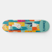Benutzerdefinierter Cat Lover Einzigartiger Cat-Th Skateboard (Horizontal)