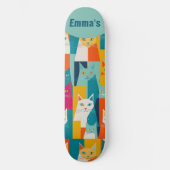 Benutzerdefinierter Cat Lover Einzigartiger Cat-Th Skateboard (Vorderseite)