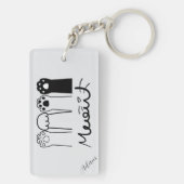 Benutzerdefinierter Cat Paws-Schlüsselanhänger mit Schlüsselanhänger (Rückseite)