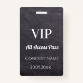 Benutzerdefinierter Chalkboard-Name Datum VIP-Zugr Ausweis (Vorderseite)