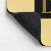 Benutzerdefinierter Champagner mit Gold-Initial-Ma Mousepad (Ecke)