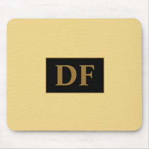 Benutzerdefinierter Champagner mit Gold-Initial-Ma Mousepad
