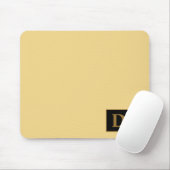 Benutzerdefinierter Champagner mit Gold-Initial-Ma Mousepad (Mit Mouse)