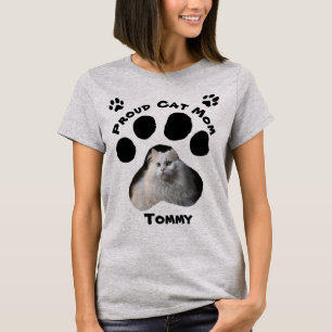 Benutzerdefinierter Chat-Mama-T - Shirt mit Foto u