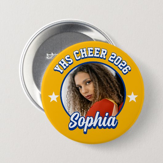Benutzerdefinierter Cheerleader-Brag-Button, Cheer Button (Vorne & Hinten)