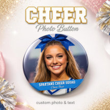 Benutzerdefinierter Cheerleader-Foto-Button Spirit