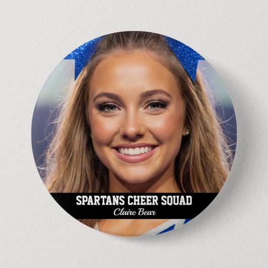 Benutzerdefinierter Cheerleader-Foto-Button Spirit Button (Vorderseite)