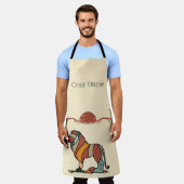 Benutzerdefinierter Chef-Name Löwe Boho Mittel Jah Schürze (Getragen)