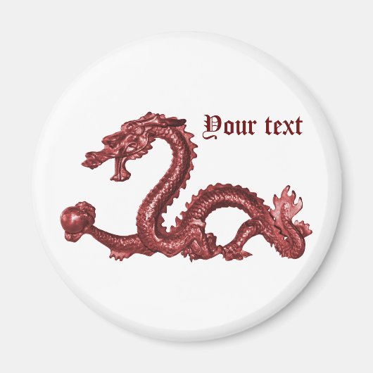Benutzerdefinierter chinesischer Drachenname Fanta Magnet (Vorne)