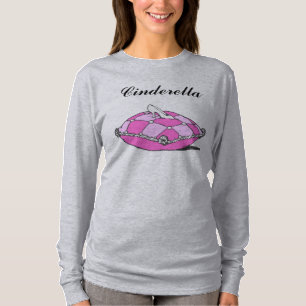 Benutzerdefinierter Cinderella-Schlappen auf Pinke T-Shirt